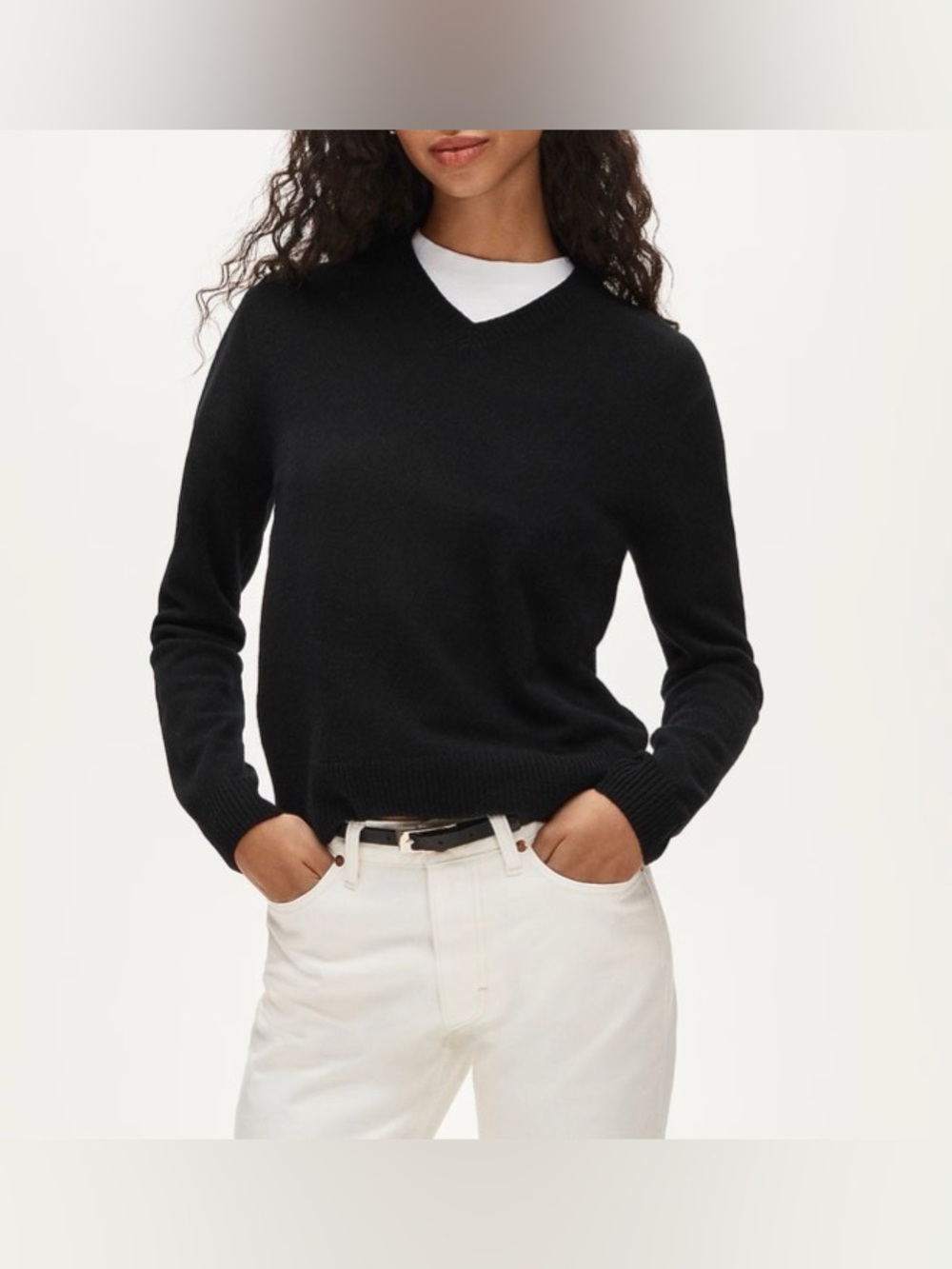 J.Crew.Women’s 100% Cashmere high V-neck sweater.L.NWT.